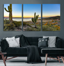 Saguaro Cactus Wall Art Canvas Print – Framed Desert Sunset by MyGreatCanvas | Canvas Wall Art Prints | Photo Prints & Wall Decor