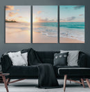 Beach Sunset Wall Art Canvas Print – Framed Ocean Waves