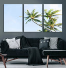 Palm Trees Wall Art Canvas Print – Framed Tropical Coastal