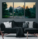 Mountain Wall Art Canvas Print – Framed Forest Serenity