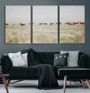 Bison Herd Wall Art Canvas Print – Framed Western Bison