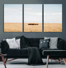 Bison Grassland Wall Art – Framed Minimal Nature Canvas by MyGreatCanvas | Canvas Wall Art Prints | Photo Prints & Wall Decor