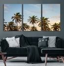 Palms Wall Art Canvas Print – Framed Tropical Coastal Nature