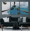 Tropical Palm Trees Wall Art Canvas Print – Framed