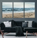 Ocean Wall Art Canvas Print – Moody Coastal Seascape Scene