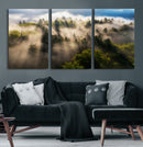 Tranquil Forest Scene Wall Art Canvas Print – Framed Moody