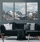 Snowy Peaks Wall Art Canvas Print – Alpine Wilderness