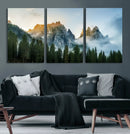 Wilderness Wall Art Canvas Print – Misty Forest Nature