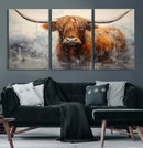 Scottish Highland Wall Art Canvas Print, Framed Longhorn Art by MyGreatCanvas | Canvas Wall Art Prints | Photo Prints & Wall Decor