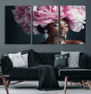 Black Beauty Petal Crown Wall Art Canvas Print – Floral by MyGreatCanvas | Canvas Wall Art Prints | Photo Prints & Wall Decor
