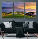 Pebble Beach Golf Wall Art Canvas Print – Iconic Coastal by MyGreatCanvas | Canvas Wall Art Prints | Photo Prints & Wall Decor