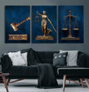 Lady Justice Wall Art Canvas Print – Elegant Gold Legal by MyGreatCanvas | Canvas Wall Art Prints | Photo Prints & Wall Decor