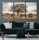 Texas Longhorn Cattle Wall Art, Rustic Western Ranch Canvas by MyGreatCanvas | Canvas Wall Art Prints | Photo Prints & Wall Decor