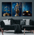 Lady Justice Wall Art Canvas Print – Elegant Gold Legal by MyGreatCanvas | Canvas Wall Art Prints | Photo Prints & Wall Decor