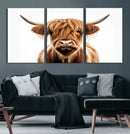 Scottish Highland Cow Canvas Print, Framed Highland Cow