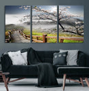 Sakura Cherry Blossom Pathway Canvas Wall Art – Tranquil