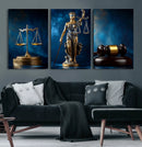 Justice Scales Statue Wall Art, Lady Justice Canvas Print, by MyGreatCanvas | Canvas Wall Art Prints | Photo Prints & Wall Decor