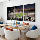 Epic Night Football Stadium Wall Art Canvas Print, Fireworks