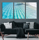 Crystal Clear Ocean Water Sunlit Reflections Palm Shadow Sandy Beach Tropical Wall Art for Home, Office Decor by MyGreatCanvas | Canvas Wall Art Prints | Photo Prints & Wall Decor