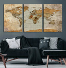 World Map Canvas Print – Detailed Map of the World Wall Art by MyGreatCanvas | Canvas Wall Art Prints | Photo Prints & Wall Decor