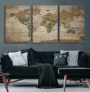 World Map Canvas Print – Framed Travel Map Wall Art for by MyGreatCanvas | Canvas Wall Art Prints | Photo Prints & Wall Decor