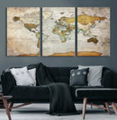 Personalized World Map Canvas Print – Colorful Watercolor by MyGreatCanvas | Canvas Wall Art Prints | Photo Prints & Wall Decor