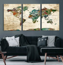 World Map Canvas Print – Framed Detailed Map of the World by MyGreatCanvas | Canvas Wall Art Prints | Photo Prints & Wall Decor