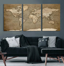 World Map Wall Art Canvas Print, Framed Map Art Picture by MyGreatCanvas | Canvas Wall Art Prints | Photo Prints & Wall Decor
