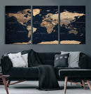 World Map Canvas Print – Detailed Map of the World Wall Art by MyGreatCanvas | Canvas Wall Art Prints | Photo Prints & Wall Decor