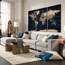 World Map Canvas Print – Detailed Map of the World Wall Art