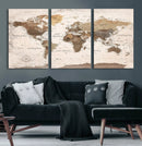 World Map Canvas Print – Framed Travel Map Wall Art for by MyGreatCanvas | Canvas Wall Art Prints | Photo Prints & Wall Decor
