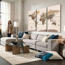 World Map Canvas Print – Framed Detailed Map of the World