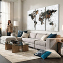 Large World Map Canvas Print – Framed Travel Map Wall Art