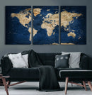 World Map Canvas Print – Framed Travel Map Wall Art for by MyGreatCanvas | Canvas Wall Art Prints | Photo Prints & Wall Decor