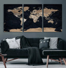 Grunge Wall Art World Map Canvas Print by MyGreatCanvas | Canvas Wall Art Prints | Photo Prints & Wall Decor