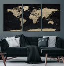 World Map Wall Art Print – Detailed Map of the World Wall by MyGreatCanvas | Canvas Wall Art Prints | Photo Prints & Wall Decor
