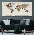 World Map Wall Art Print by MyGreatCanvas | Canvas Wall Art Prints | Photo Prints & Wall Decor