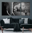 Elephant Family Wall Art Canvas, Framed Elephant Family by MyGreatCanvas | Canvas Wall Art Prints | Photo Prints & Wall Decor