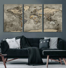 World Map Canvas Print – Detailed Map of the World Wall Art