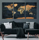 Vintage World Map Canvas Wall Art – Detailed Map with by MyGreatCanvas | Canvas Wall Art Prints | Photo Prints & Wall Decor