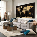 Extra Large World Map Canvas Print – Detailed Map Classic