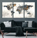 World Map Wall Art Canvas Print for Office Wall Decor by MyGreatCanvas | Canvas Wall Art Prints | Photo Prints & Wall Decor