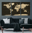 World Map Canvas Print – Framed World Map Wall Art for