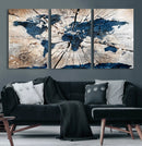 Rustic World Map Canvas Print – Framed Wall Art for Couples, by MyGreatCanvas | Canvas Wall Art Prints | Photo Prints & Wall Decor