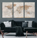 Detailed World Map Wall Art Canvas Print for Home and Office Decor by MyGreatCanvas | Canvas Wall Art Prints | Photo Prints & Wall Decor