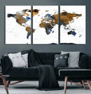 Colorful Watercolor World Map Canvas Wall Art – Framed by MyGreatCanvas | Canvas Wall Art Prints | Photo Prints & Wall Decor