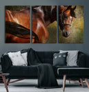 Majestic Brown Horse Wall Art Canvas Print – Framed