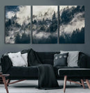 Foggy Mountain Forest Canvas Print, Misty Pine Trees Nature by MyGreatCanvas | Canvas Wall Art Prints | Photo Prints & Wall Decor