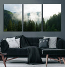Misty Mountain Forest Canvas Print, Foggy Pine Trees Nature by MyGreatCanvas | Canvas Wall Art Prints | Photo Prints & Wall Decor
