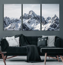 Snowy Mountain Range Canvas Print, Alpine Peaks Landscape by MyGreatCanvas | Canvas Wall Art Prints | Photo Prints & Wall Decor